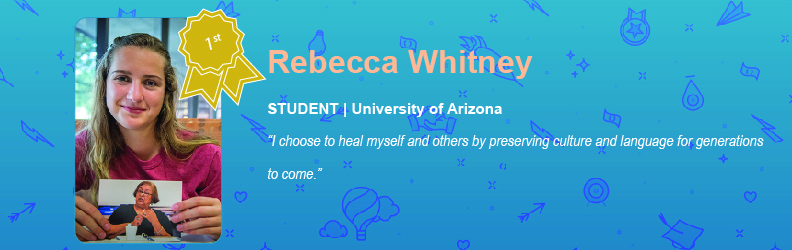 I choose to heal myself and others by preserving culture and language for generations to come.